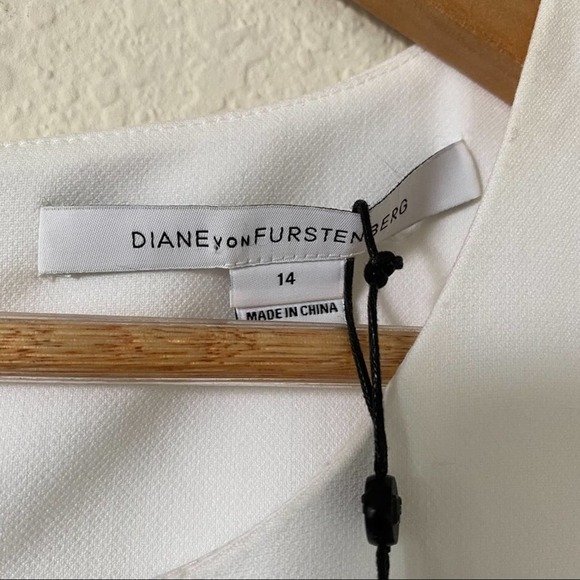 Diane von Furstenberg White Carrie Shift Dress size 14 - Picture 5 of 14